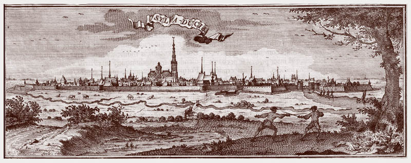 Gezicht op Den Bosch 1708 Harrewijn